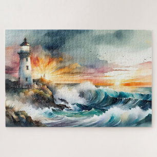 Lighthouse background jigsaw puzzle