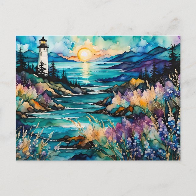 Lighthouse Bay Mountain Wildflower Garden  Postcard (Front)