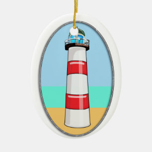 Lighthouse Beacon Ceramic Tree Decoration