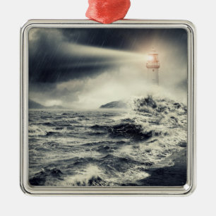 Lighthouse Beacon Metal Tree Decoration