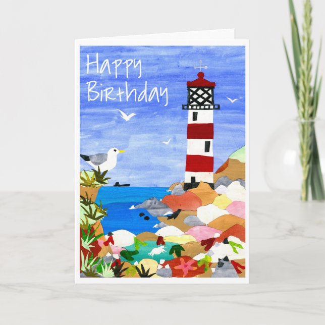 'Lighthouse' Birthday Card (Front)