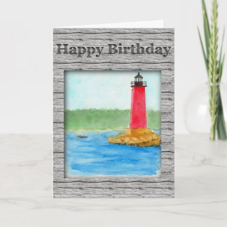 Lighthouse Birthday Card (Large Print)