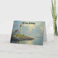 Lighthouse Birthday Greeting Card