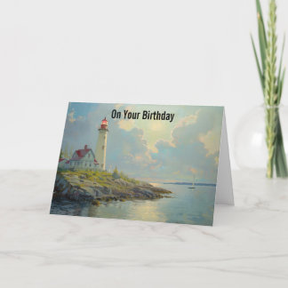 Lighthouse Birthday Greeting Card