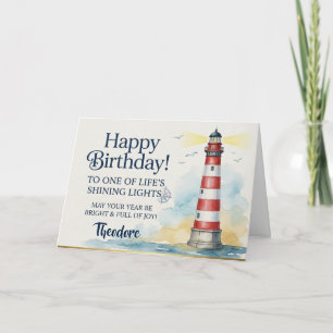 Lighthouse Birthday Shining Light Card