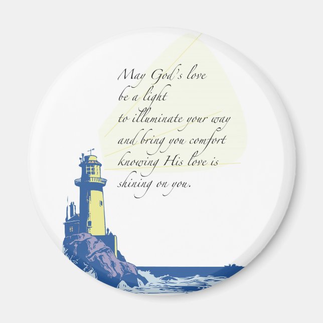 Lighthouse Blessings Prayer Magnet (Front)