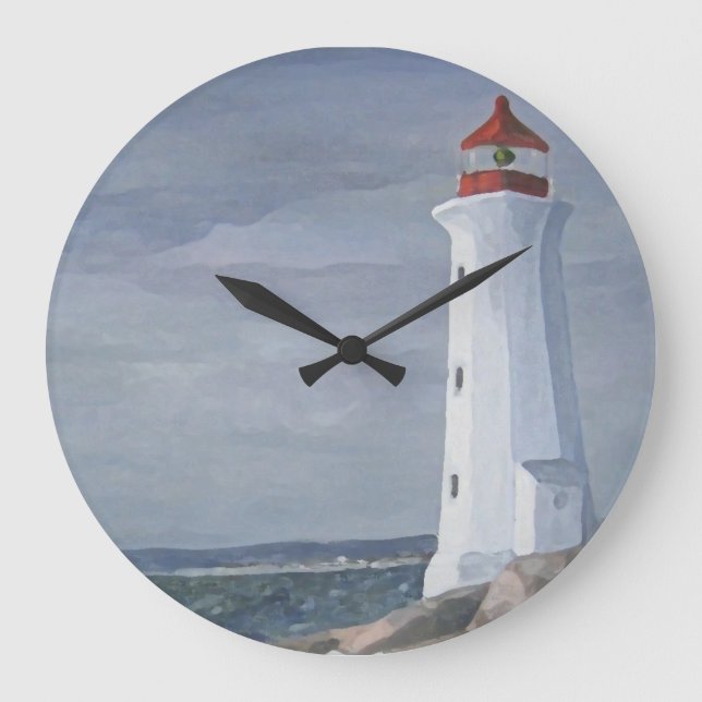 Lighthouse blue reloj large clock (Front)
