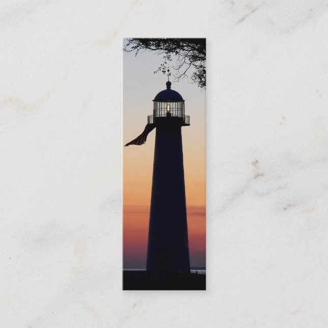 Lighthouse Bookmark Mini Business Card (Front)