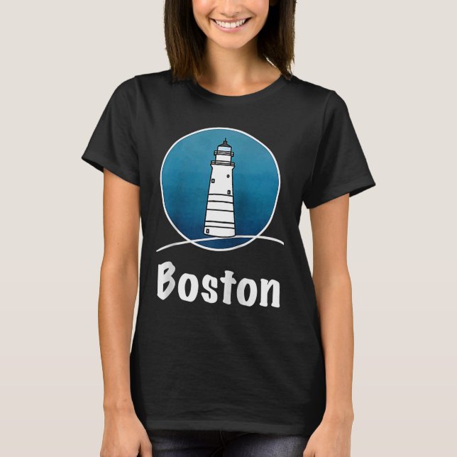 Lighthouse Boston Raglan Baseball T-Shirt (Front)