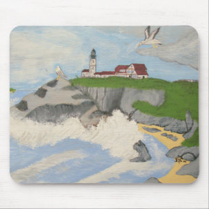 Lighthouse by the Sea MousePad