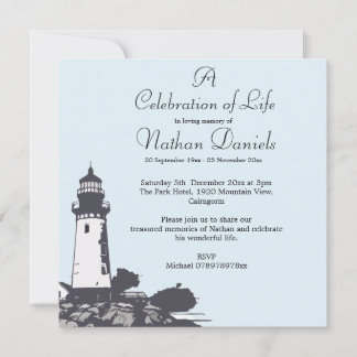 Lighthouse Celebration of Life Card