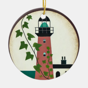 Lighthouse ceramic tree decoration