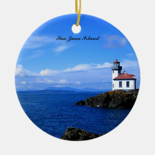 Lighthouse Ceramic Tree Decoration (Front)