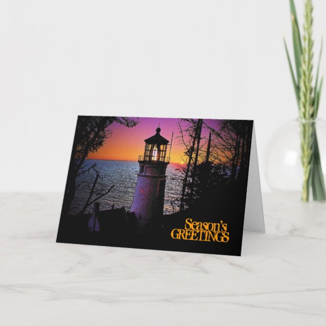 Lighthouse Christmas Card (Front)