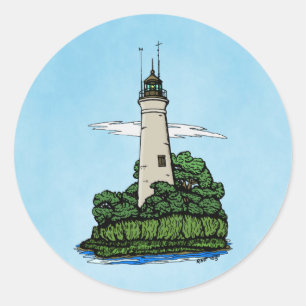 Lighthouse Classic Round Sticker