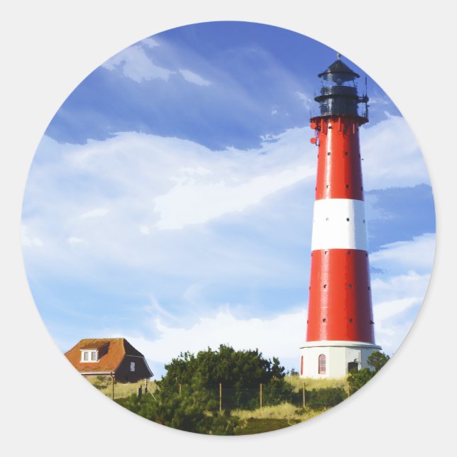 Lighthouse Classic Round Sticker (Front)