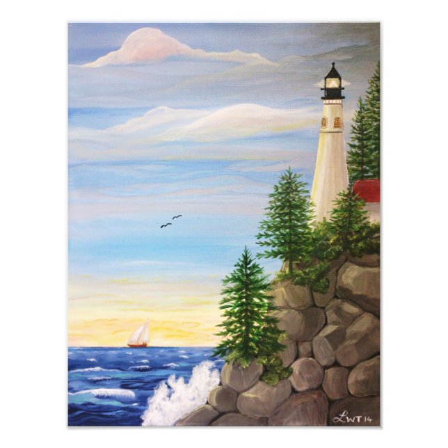 Lighthouse Cliff Photo Print (Front)
