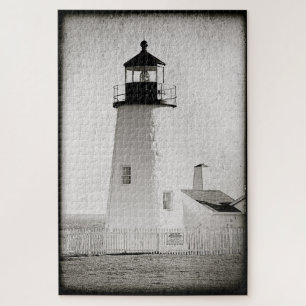 Lighthouse Coast of Maine Pemaquid Point Large Jigsaw Puzzle