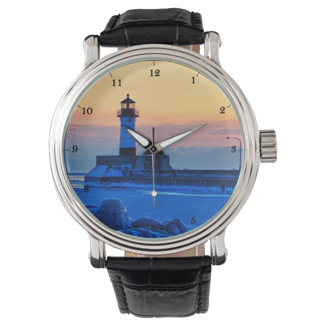 Lighthouse Duluth Minnesota Lake Superior Watch (Front)