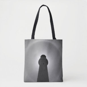 Lighthouse Effect - black and white Tote Bag