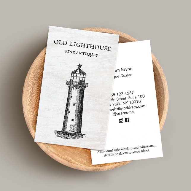 Lighthouse Etching Square Business Card (Creator Uploaded)