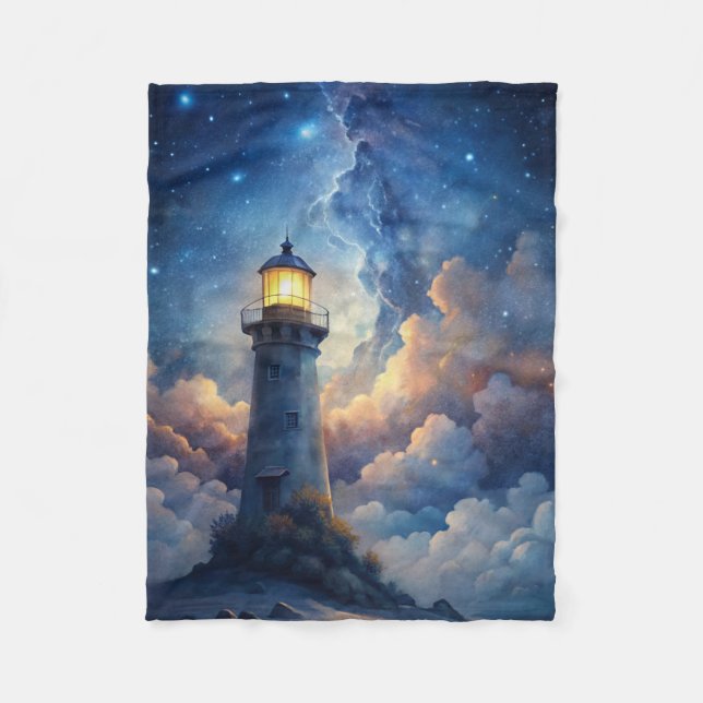 Lighthouse Fleece Blanket (Front)