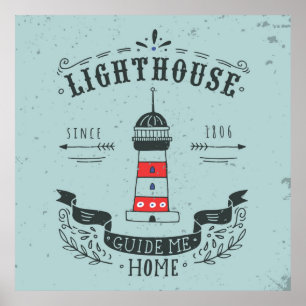 Lighthouse Guide Me Home Poster