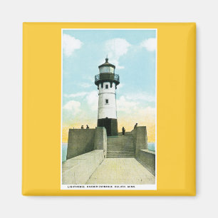 Lighthouse, Harbour Entrance, Duluth, Minnesota Magnet