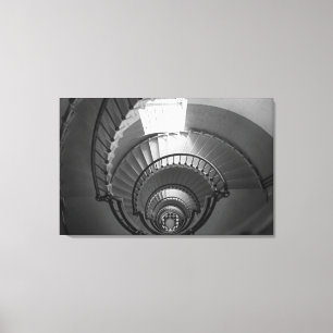 Lighthouse in Black and White Canvas Print