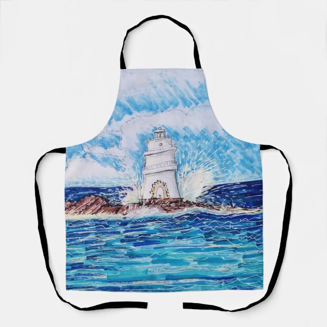 Lighthouse in Blue Apron (Front)