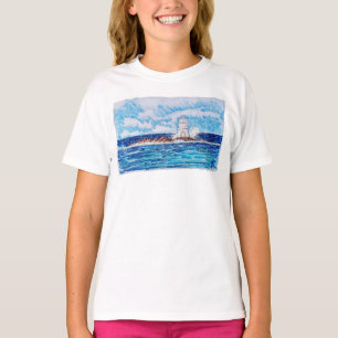 Lighthouse in Blue T-Shirt