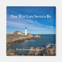 Lighthouse in Cape Elizabeth, Maine Magnet