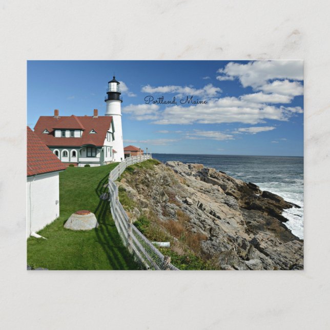 Lighthouse in Portland Maine Postcard (Front)