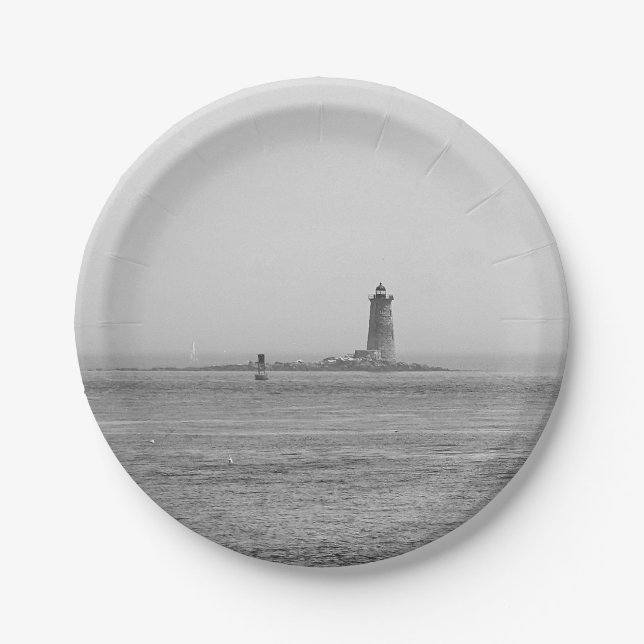 Lighthouse in the Distance Paper Plate (Front)