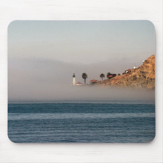 Lighthouse in the Fog Mousepad (Front)
