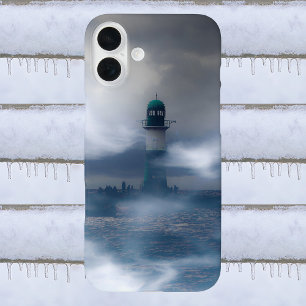 Lighthouse in the storm - Baltic Sea  iPhone 16 Plus Case