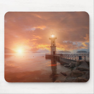 Lighthouse in the Sunset Mouse Pad