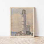 Lighthouse, Isle of Shoals | Childe Hassam Poster<br><div class="desc">Lighthouse,  Isle of Shoals (1886) | Original artwork by American Impressionist painter Childe Hassam (1859-1935). 

Use the design tools to add custom text or personalise the image.</div>