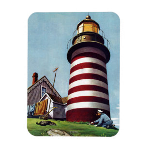 Lighthouse Keeper by Stevan Dohanos Magnet