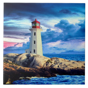 Lighthouse L - Large Ceramic Tile