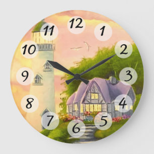 Lighthouse Large Clock