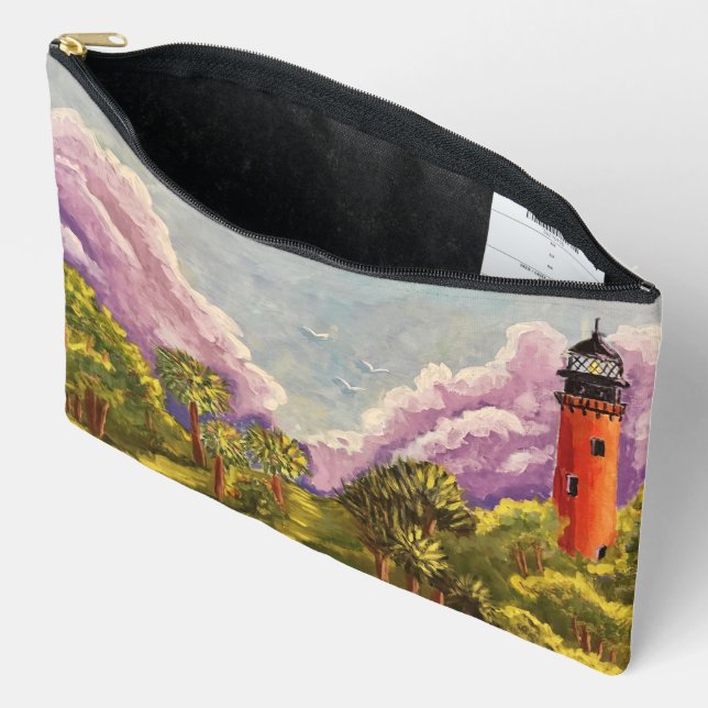 Lighthouse: Lavender Skies Accessory Pouch (Open)