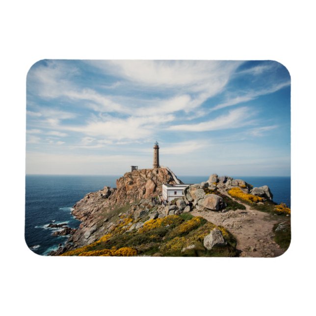 Lighthouse & Museum | Cabo Vilan Galicia Spain Magnet (Horizontal)