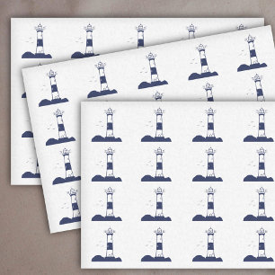 Lighthouse Navy Blue Tissue Paper