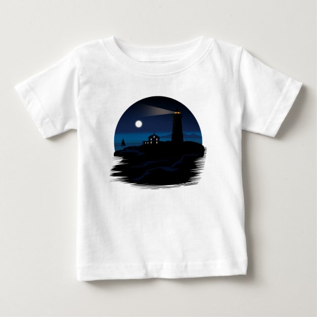 Lighthouse - Night Baby T-Shirt (Front)