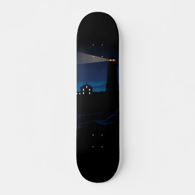Lighthouse - Night Skateboard (Front)