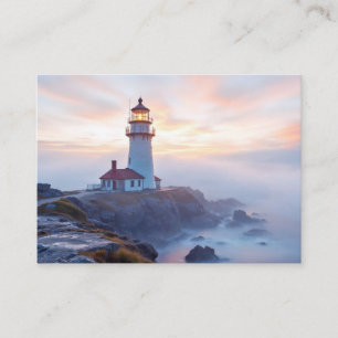 Lighthouse Ocean Sea Nature Marine Coastline Shore Business Card