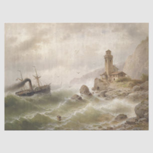 Lighthouse Ocean Ship Sea Beacon Tissue Paper
