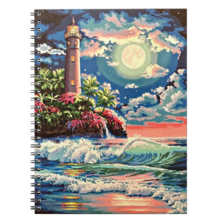 Lighthouse Ocean spiral bound notebook