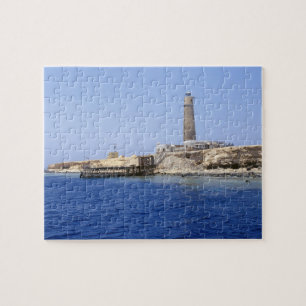 Lighthouse on Brother Islands, Red Sea, Egypt Jigsaw Puzzle